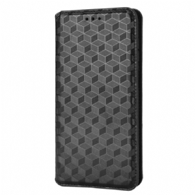 Bescherming Hoesje voor Samsung Galaxy M23 5G Folio-hoesje 3d-kubus Leereffect