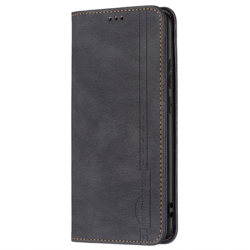 Bescherming Hoesje voor Samsung Galaxy M23 5G Folio-hoesje Binfen Kleur Rfid Leereffect