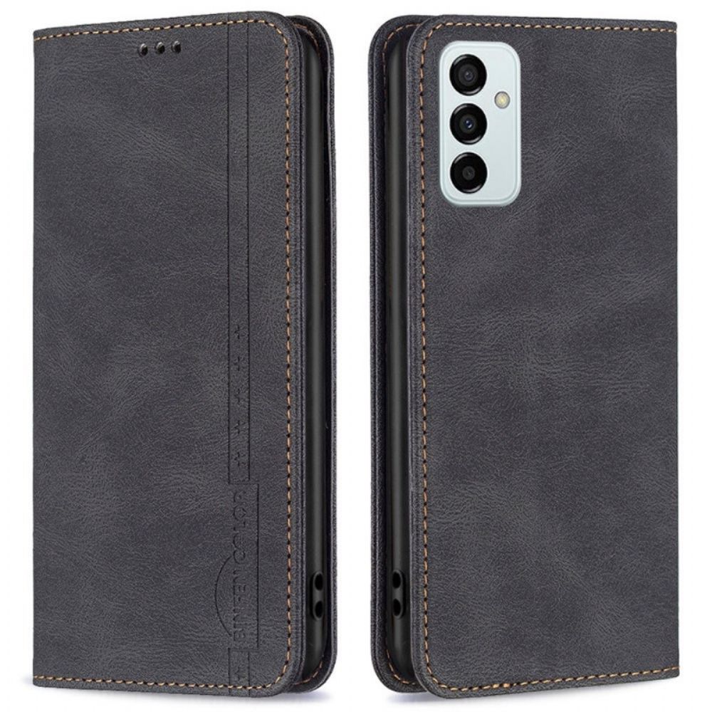 Bescherming Hoesje voor Samsung Galaxy M23 5G Folio-hoesje Binfen Kleur Rfid Leereffect