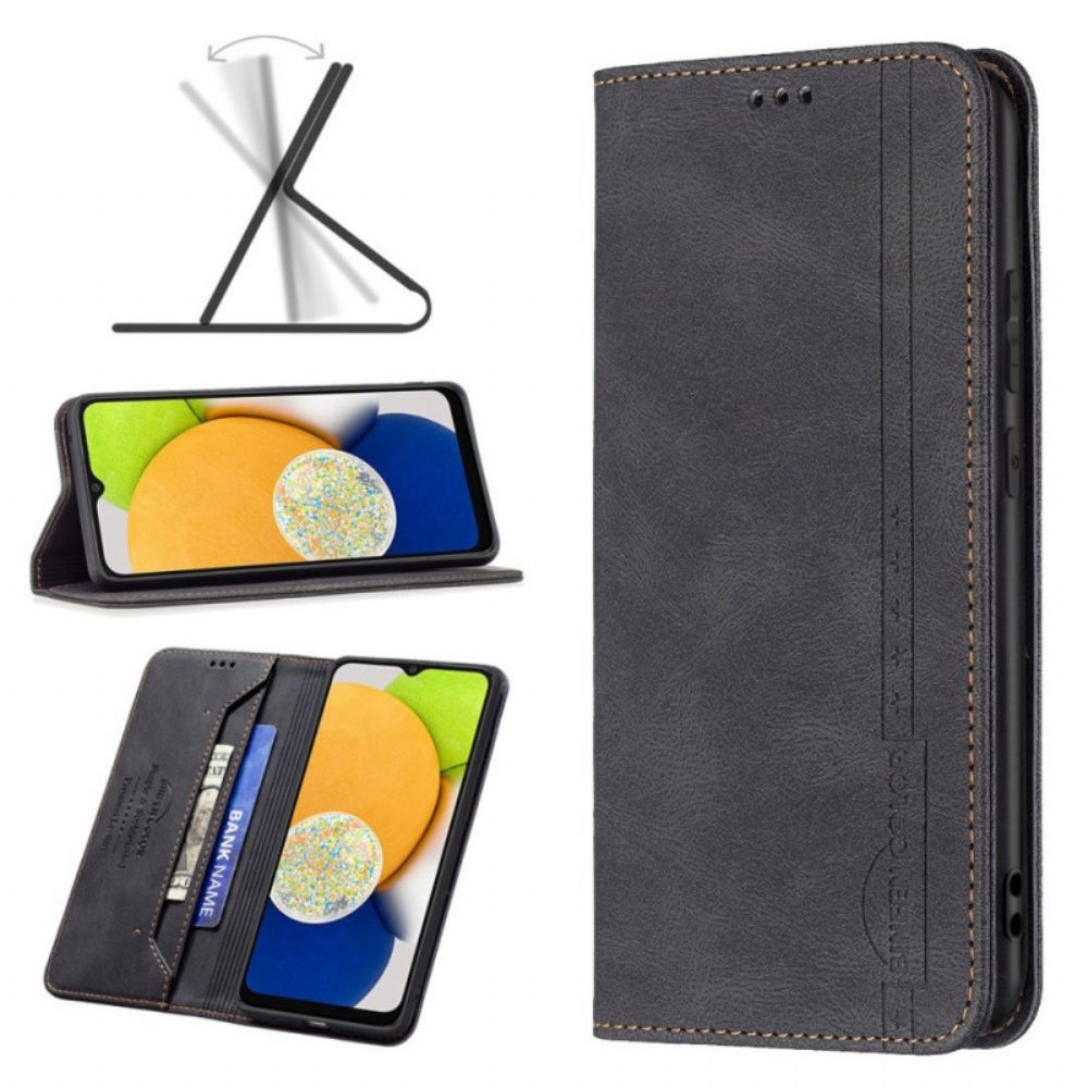 Bescherming Hoesje voor Samsung Galaxy M23 5G Folio-hoesje Binfen Kleur Rfid Leereffect