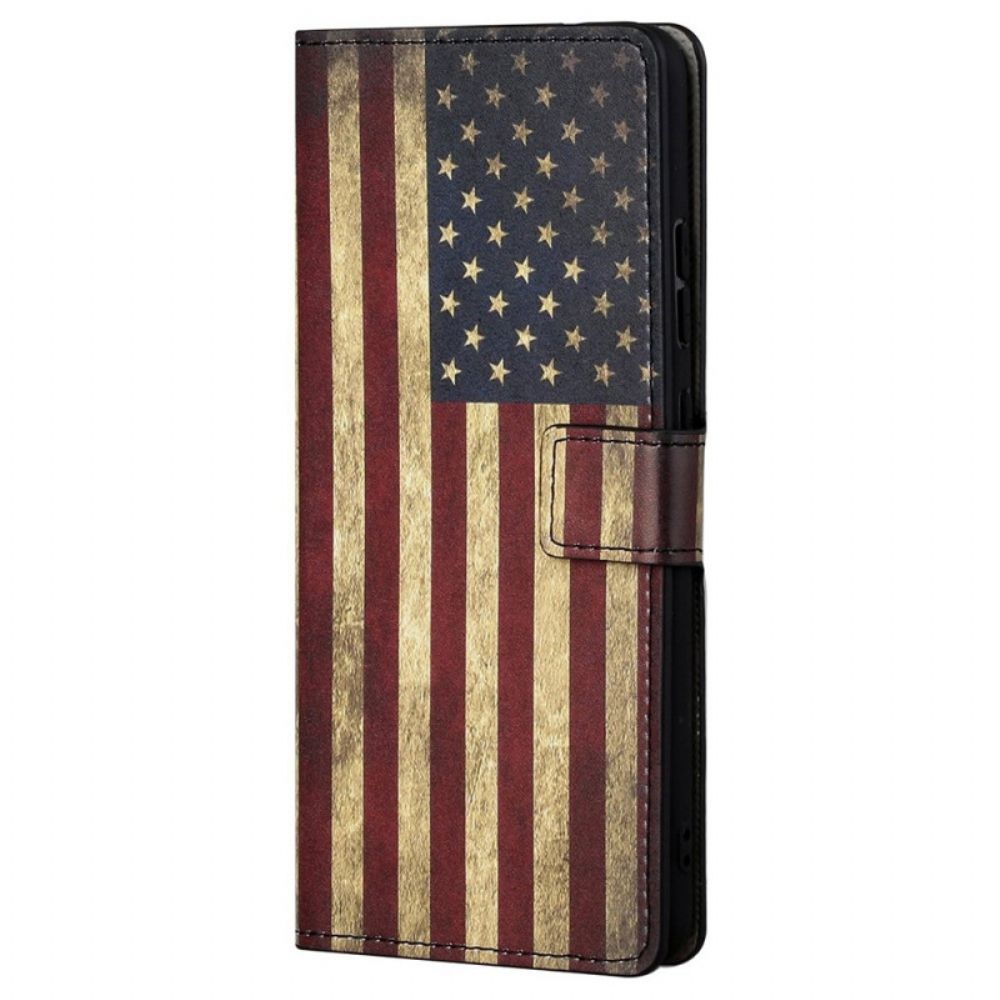 Flip Case voor Samsung Galaxy M23 5G Amerikaanse Vlag