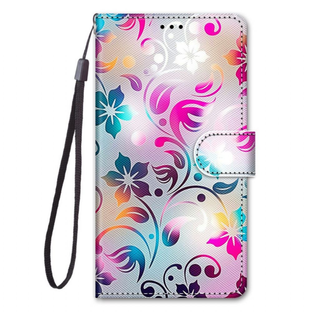 Flip Case voor Samsung Galaxy M23 5G Grafiek Met Lanyard