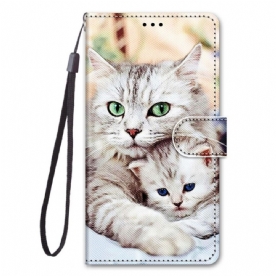 Flip Case voor Samsung Galaxy M23 5G Kattenfamilie