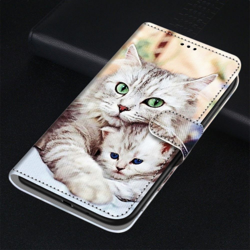 Flip Case voor Samsung Galaxy M23 5G Kattenfamilie