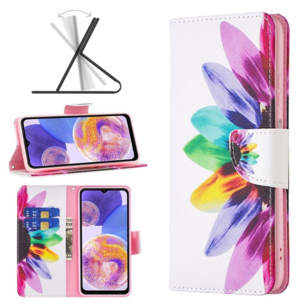 Folio-hoesje voor Samsung Galaxy M23 5G Aquarel Bloem