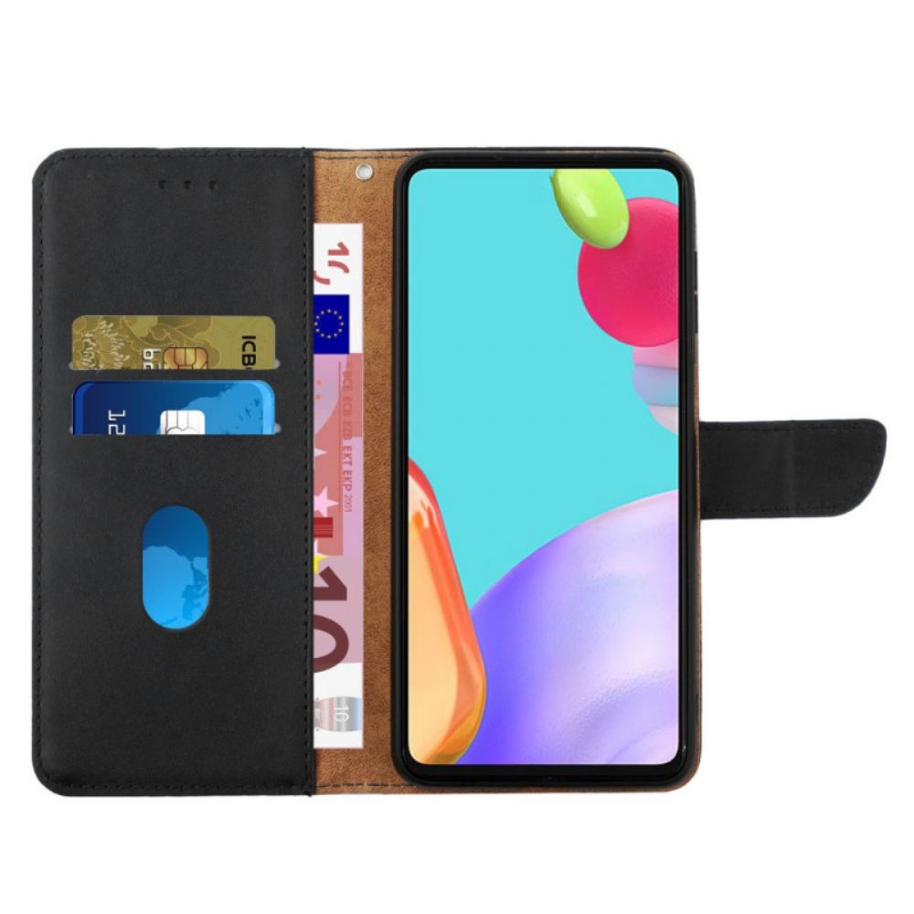 Folio-hoesje voor Samsung Galaxy M23 5G Echt Nappaleer