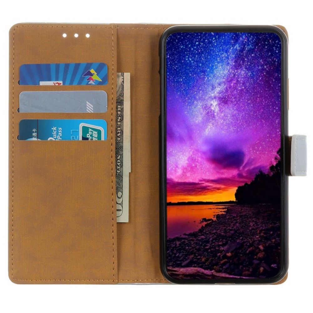 Folio-hoesje voor Samsung Galaxy M23 5G Eenvoudige Lederen Stijl