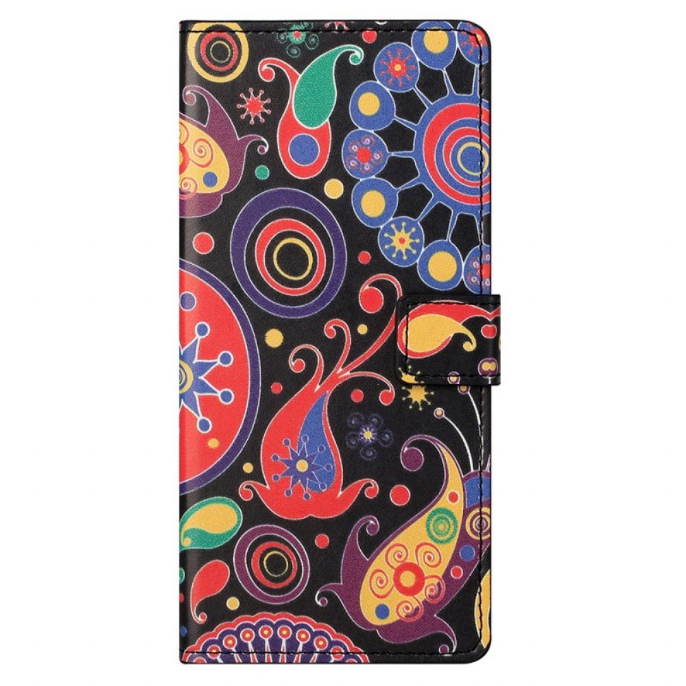 Folio-hoesje voor Samsung Galaxy M23 5G Galaxypatroon