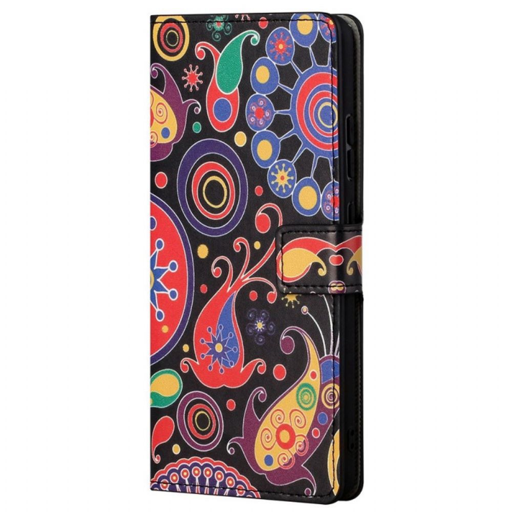 Folio-hoesje voor Samsung Galaxy M23 5G Galaxypatroon