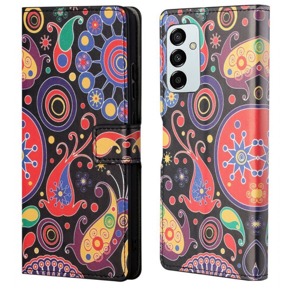 Folio-hoesje voor Samsung Galaxy M23 5G Galaxypatroon