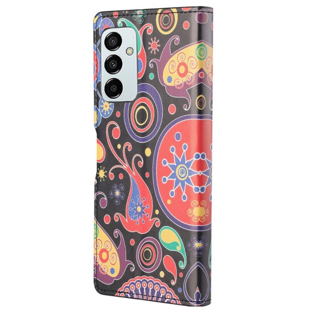 Folio-hoesje voor Samsung Galaxy M23 5G Galaxypatroon