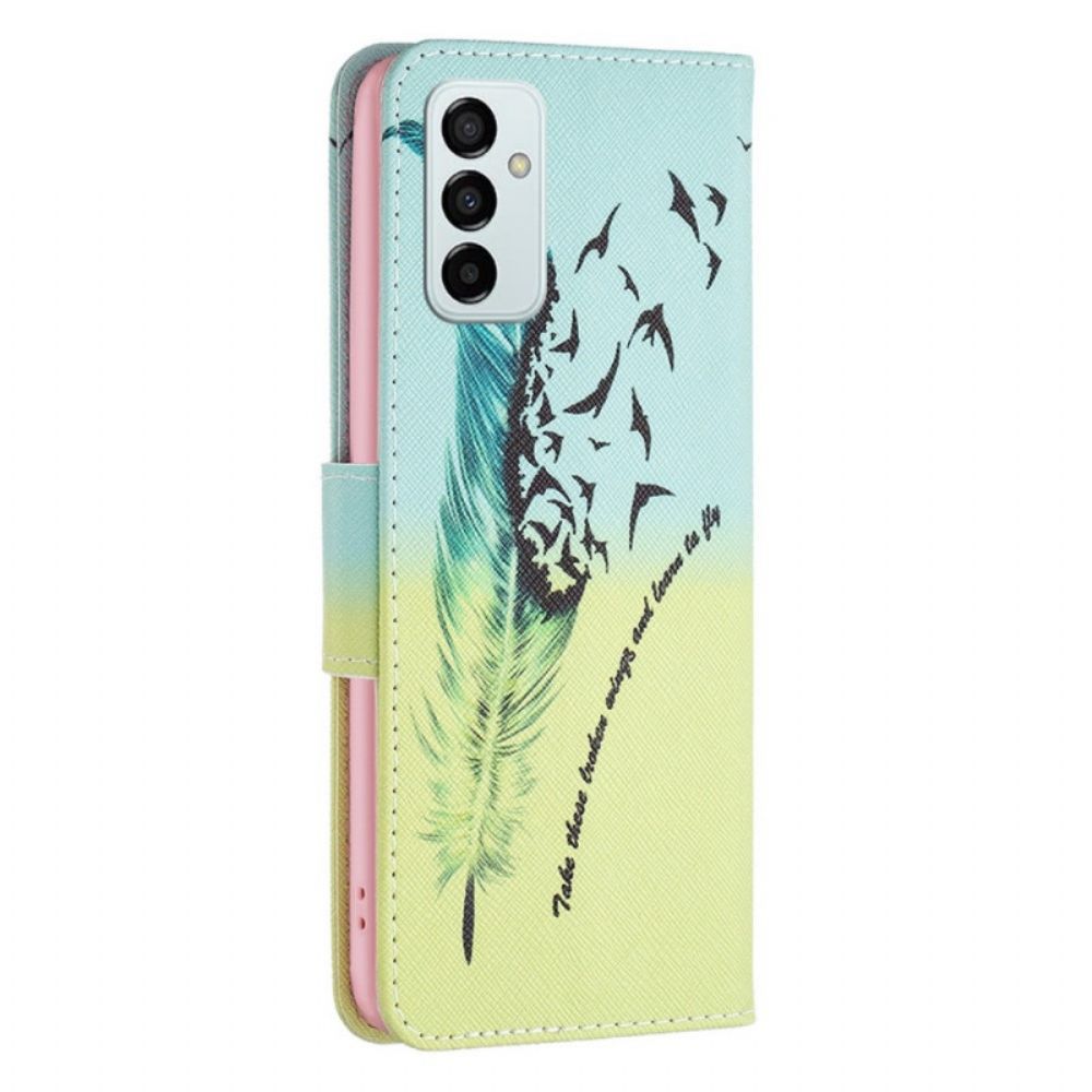 Folio-hoesje voor Samsung Galaxy M23 5G Leren Vliegen