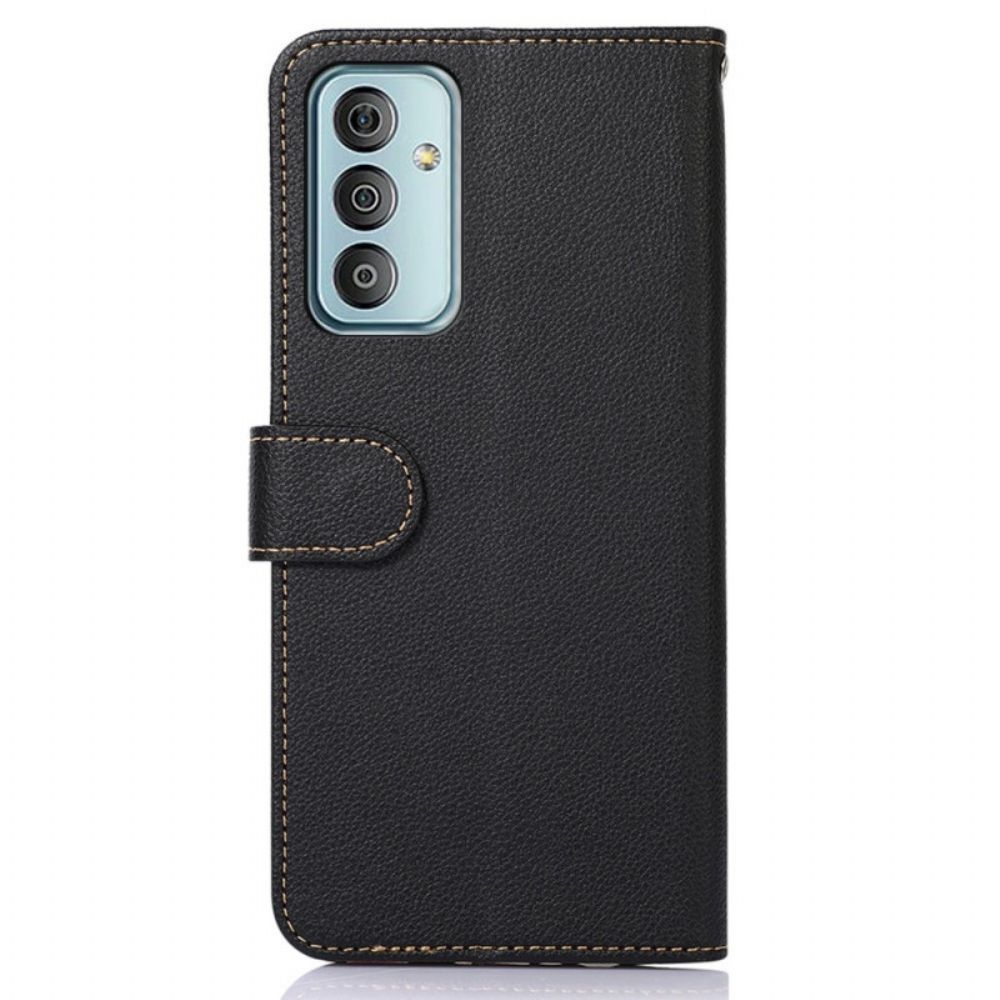 Folio-hoesje voor Samsung Galaxy M23 5G Liche-stijl Rfid Khazneh