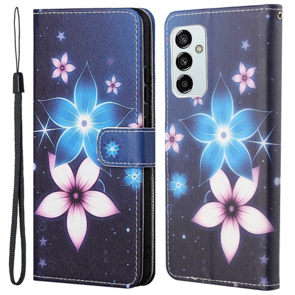 Folio-hoesje voor Samsung Galaxy M23 5G Maan Bloemen