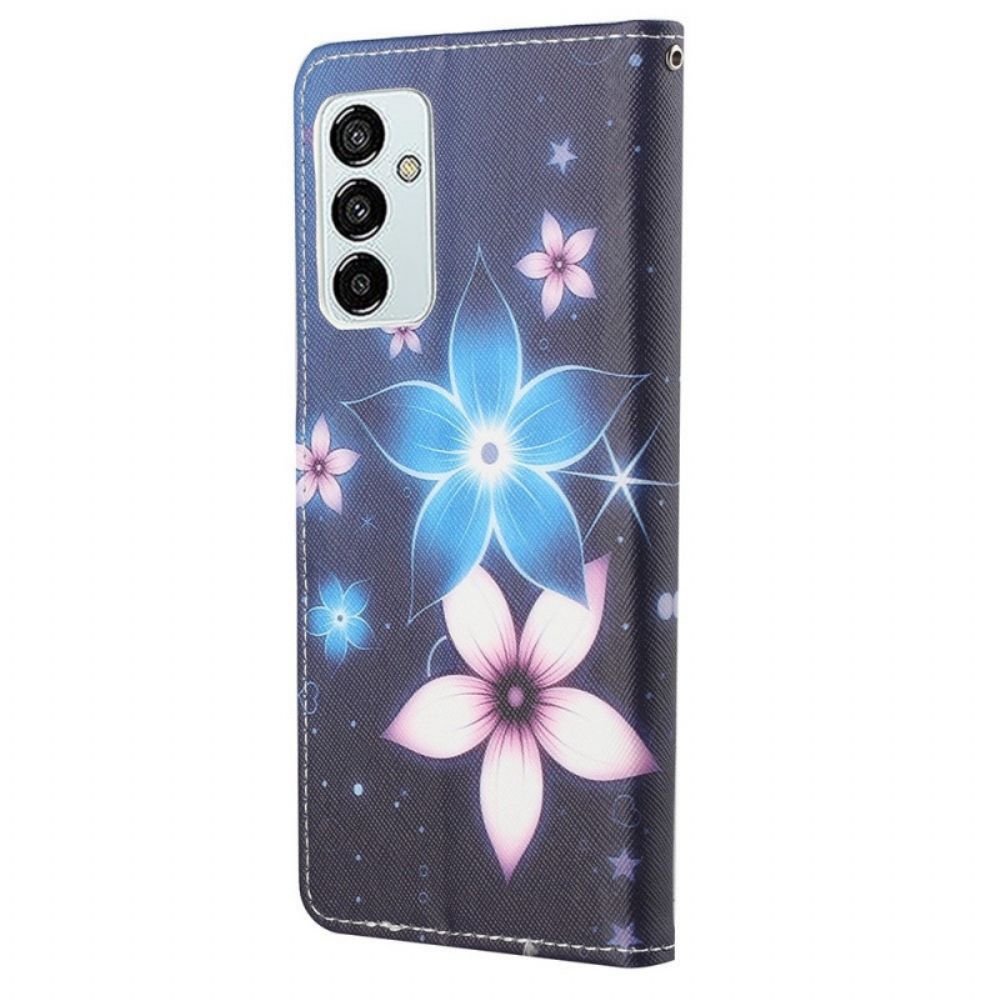 Folio-hoesje voor Samsung Galaxy M23 5G Maan Bloemen