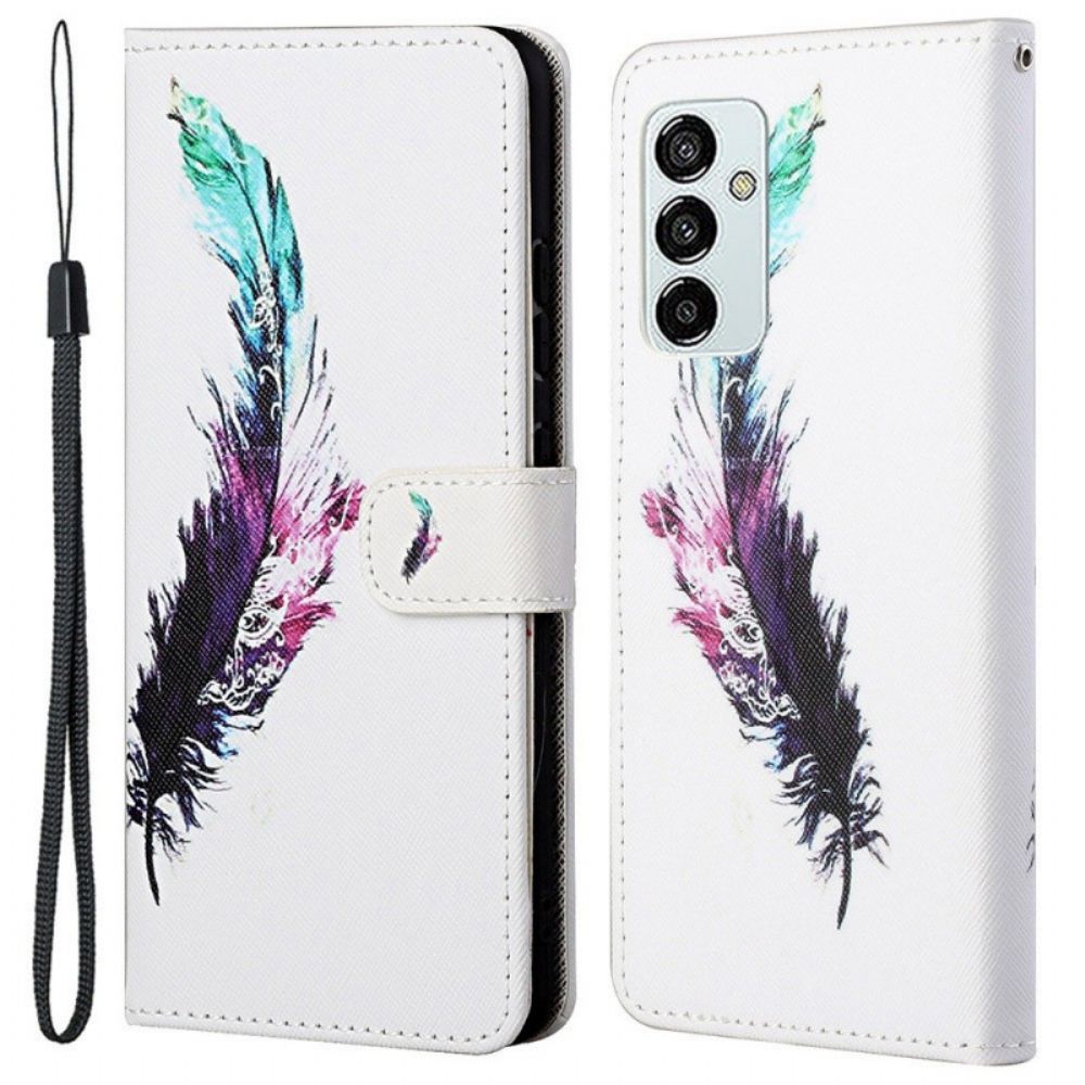 Folio-hoesje voor Samsung Galaxy M23 5G Met Ketting Thong Veer