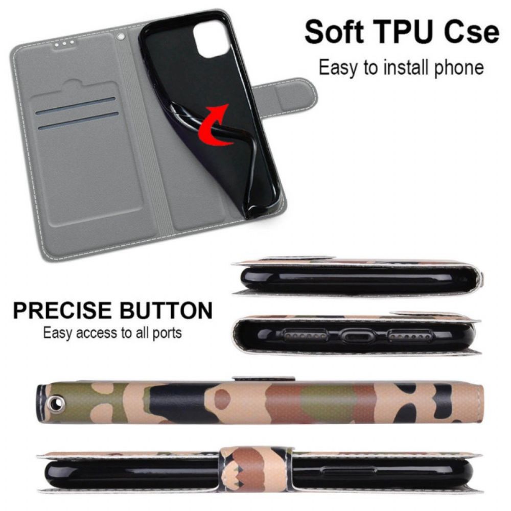 Folio-hoesje voor Samsung Galaxy M23 5G Militaire Camouflage