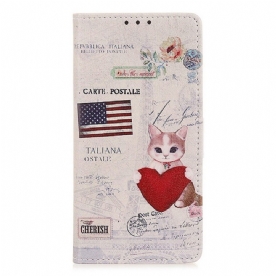 Folio-hoesje voor Samsung Galaxy M23 5G Mooi Kattenpatroon