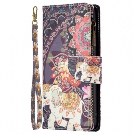 Folio-hoesje voor Samsung Galaxy M23 5G Olifantentas En Lanyard