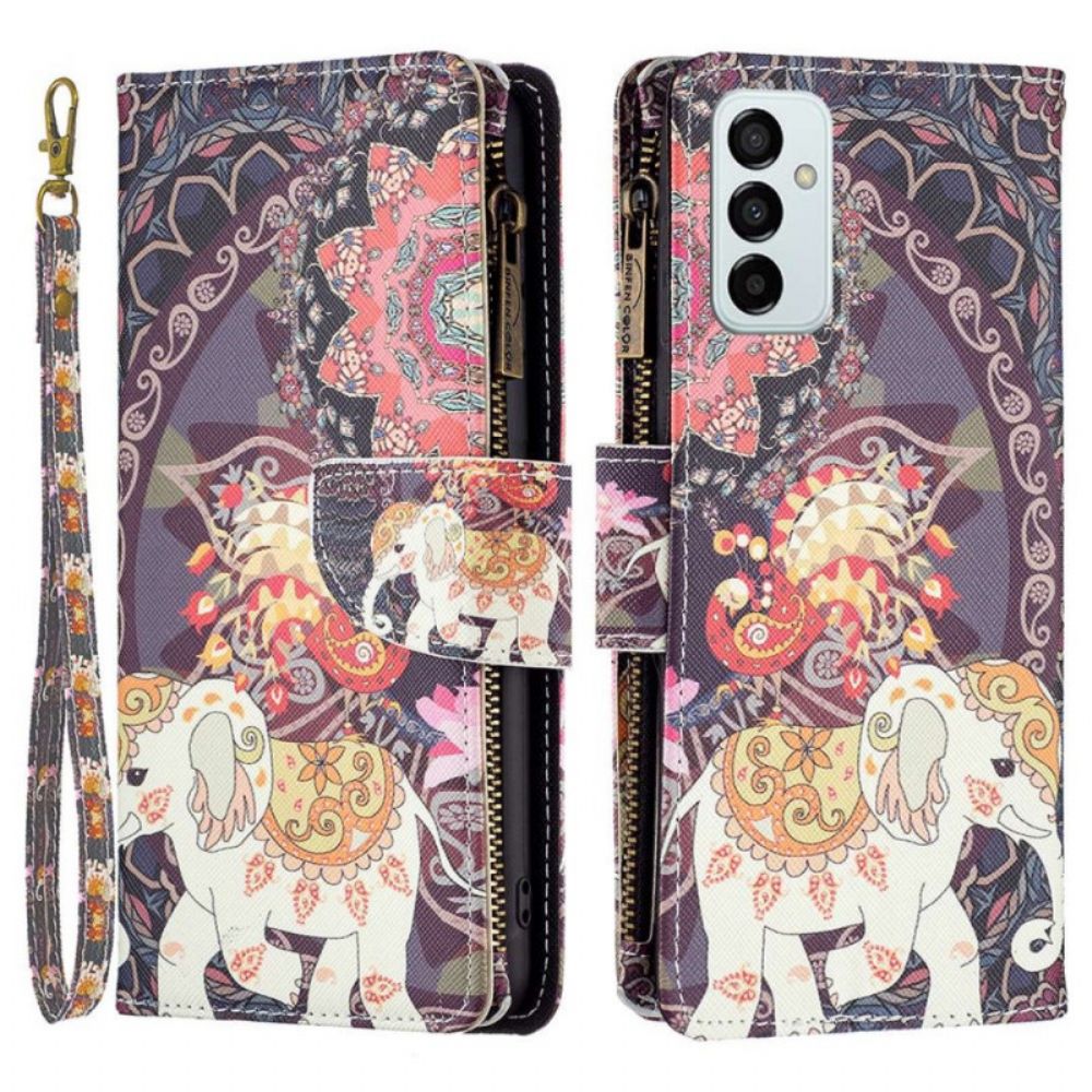 Folio-hoesje voor Samsung Galaxy M23 5G Olifantentas En Lanyard