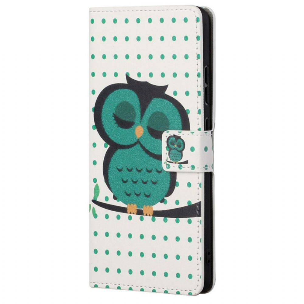 Folio-hoesje voor Samsung Galaxy M23 5G Slapende Uil