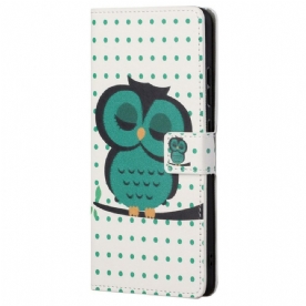 Folio-hoesje voor Samsung Galaxy M23 5G Slapende Uil