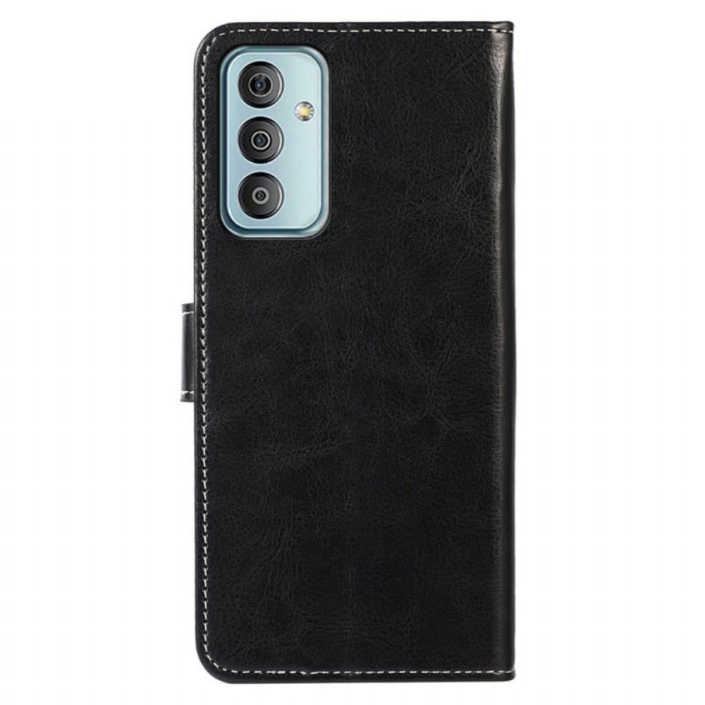 Folio-hoesje voor Samsung Galaxy M23 5G Stijl Lederen Stiksels