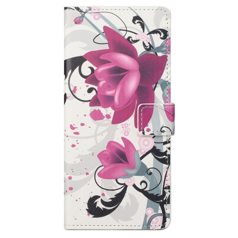 Folio-hoesje voor Samsung Galaxy M23 5G Tropische Bloemen