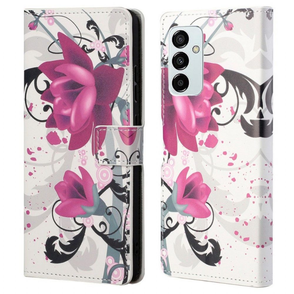 Folio-hoesje voor Samsung Galaxy M23 5G Tropische Bloemen