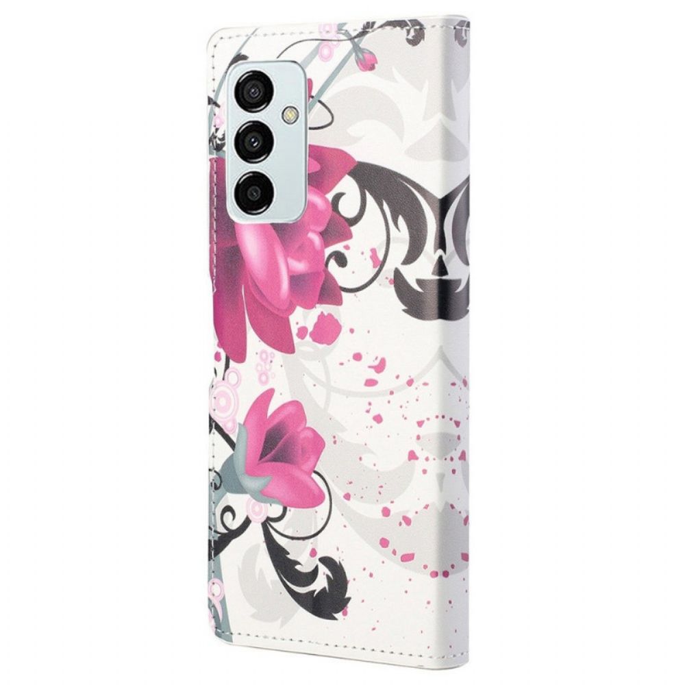 Folio-hoesje voor Samsung Galaxy M23 5G Tropische Bloemen