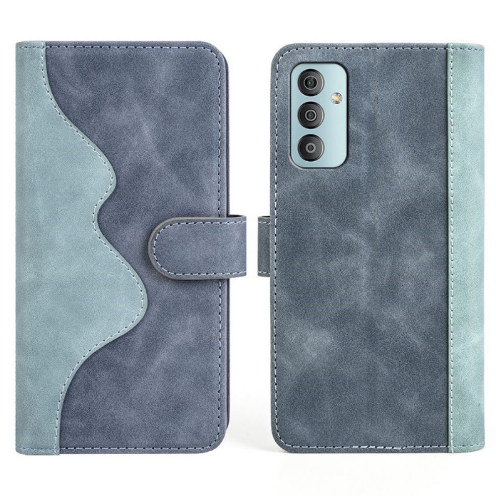 Folio-hoesje voor Samsung Galaxy M23 5G Tweekleurig Kunstleer