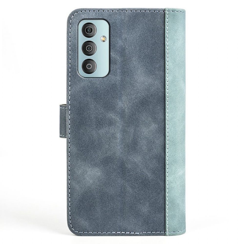 Folio-hoesje voor Samsung Galaxy M23 5G Tweekleurig Kunstleer