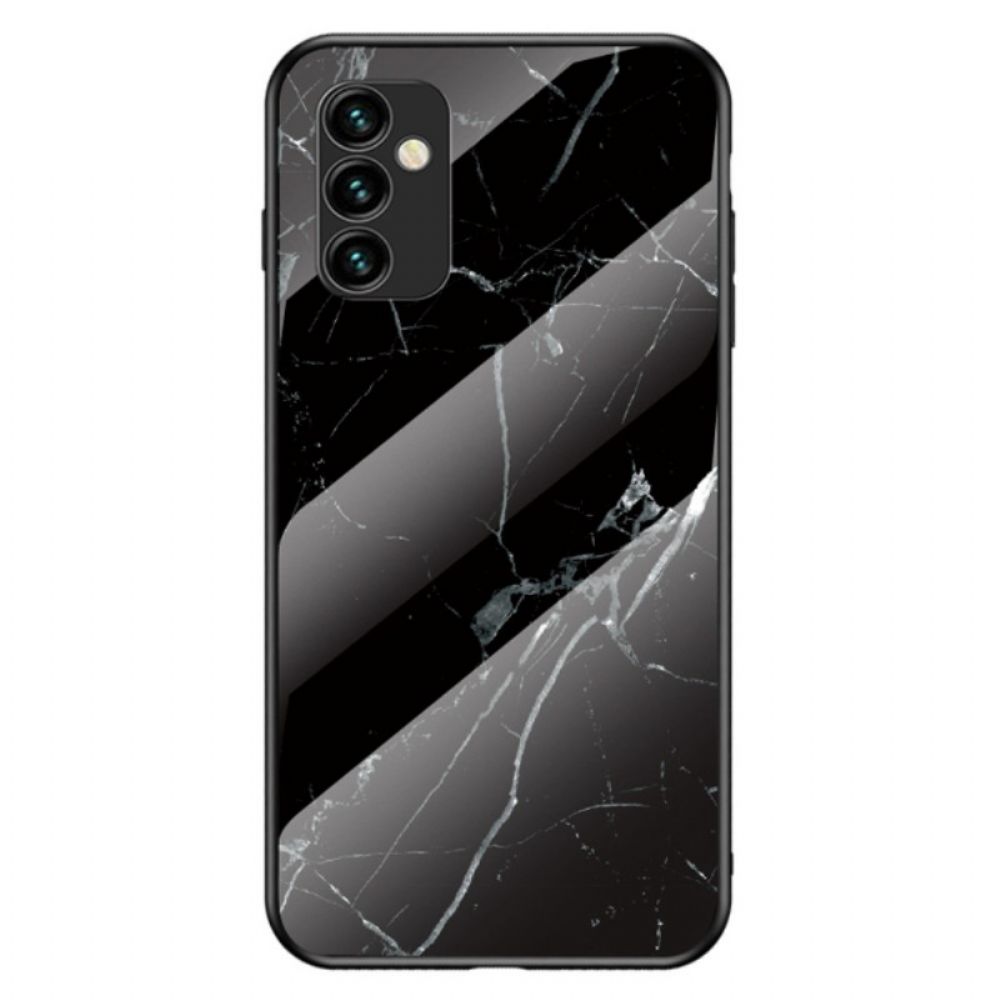 Hoesje voor Samsung Galaxy M23 5G Marmer Kleuren Gehard Glas