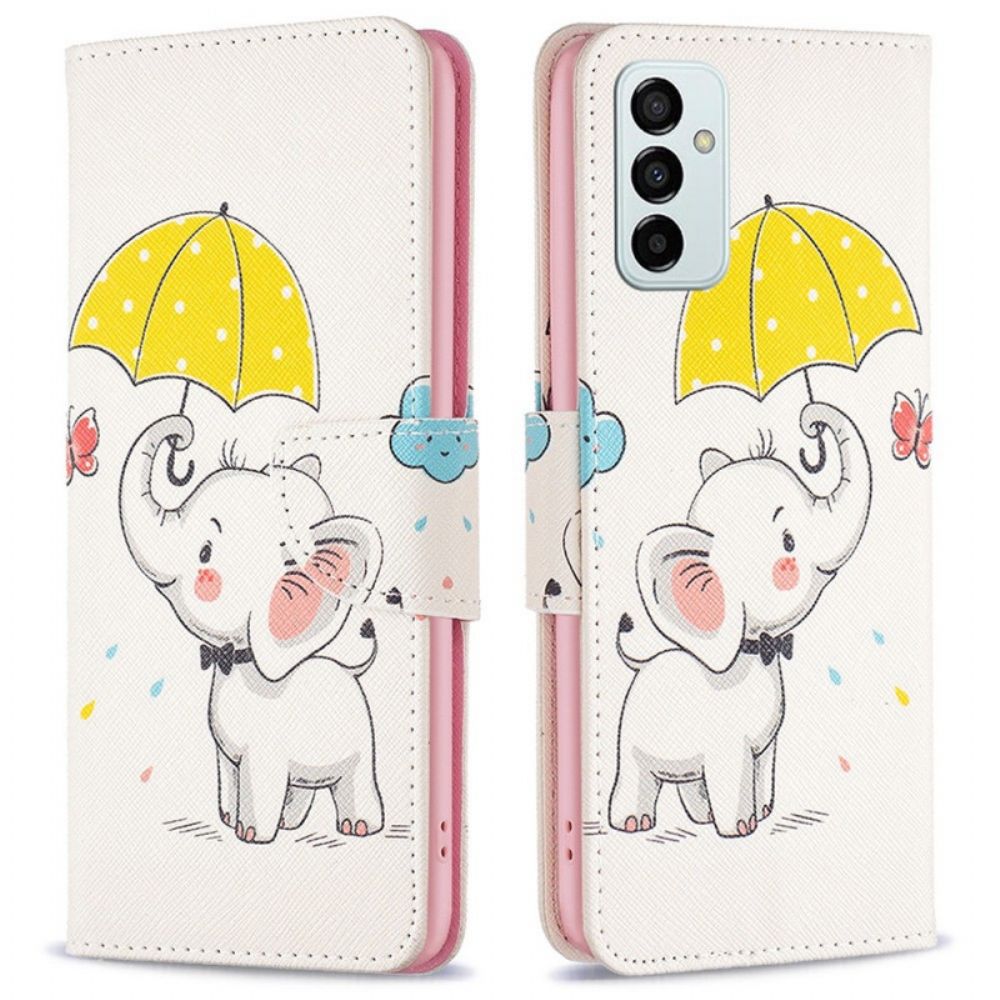 Leren Hoesje voor Samsung Galaxy M23 5G Babyolifant