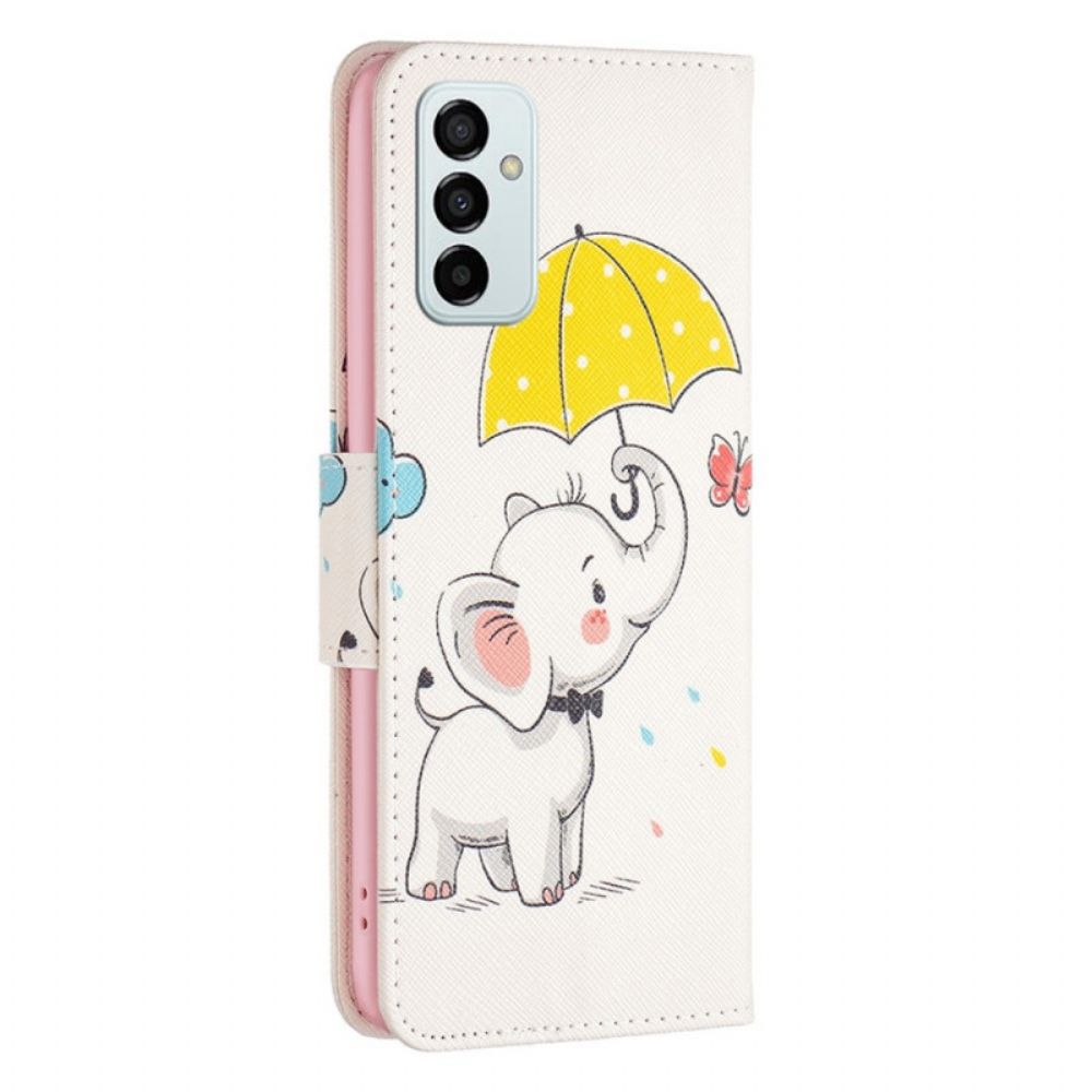 Leren Hoesje voor Samsung Galaxy M23 5G Babyolifant