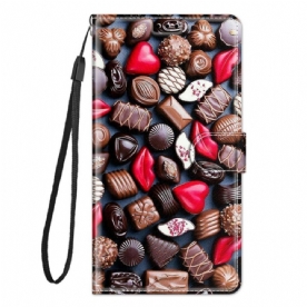 Leren Hoesje voor Samsung Galaxy M23 5G Chocolade