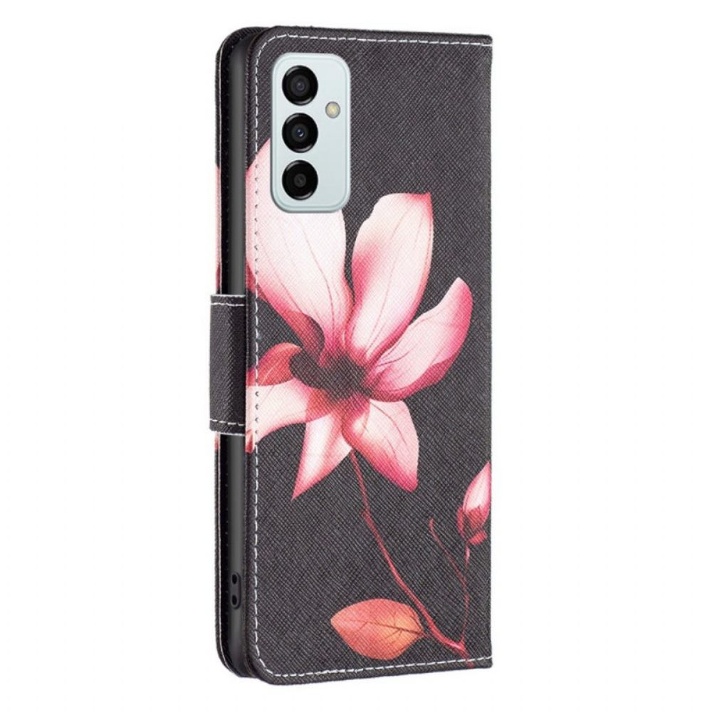 Leren Hoesje voor Samsung Galaxy M23 5G Roze Bloem