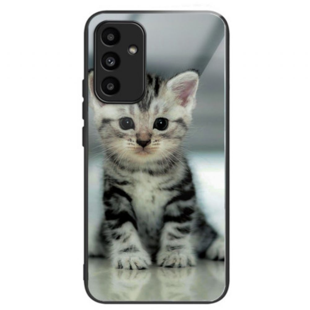 Case Hoesje Samsung Galaxy A15 Telefoonhoesje Katje Van Gehard Glas