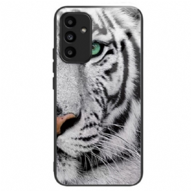 Case Hoesje Samsung Galaxy A15 Telefoonhoesje Tijgerkop Gehard Glas