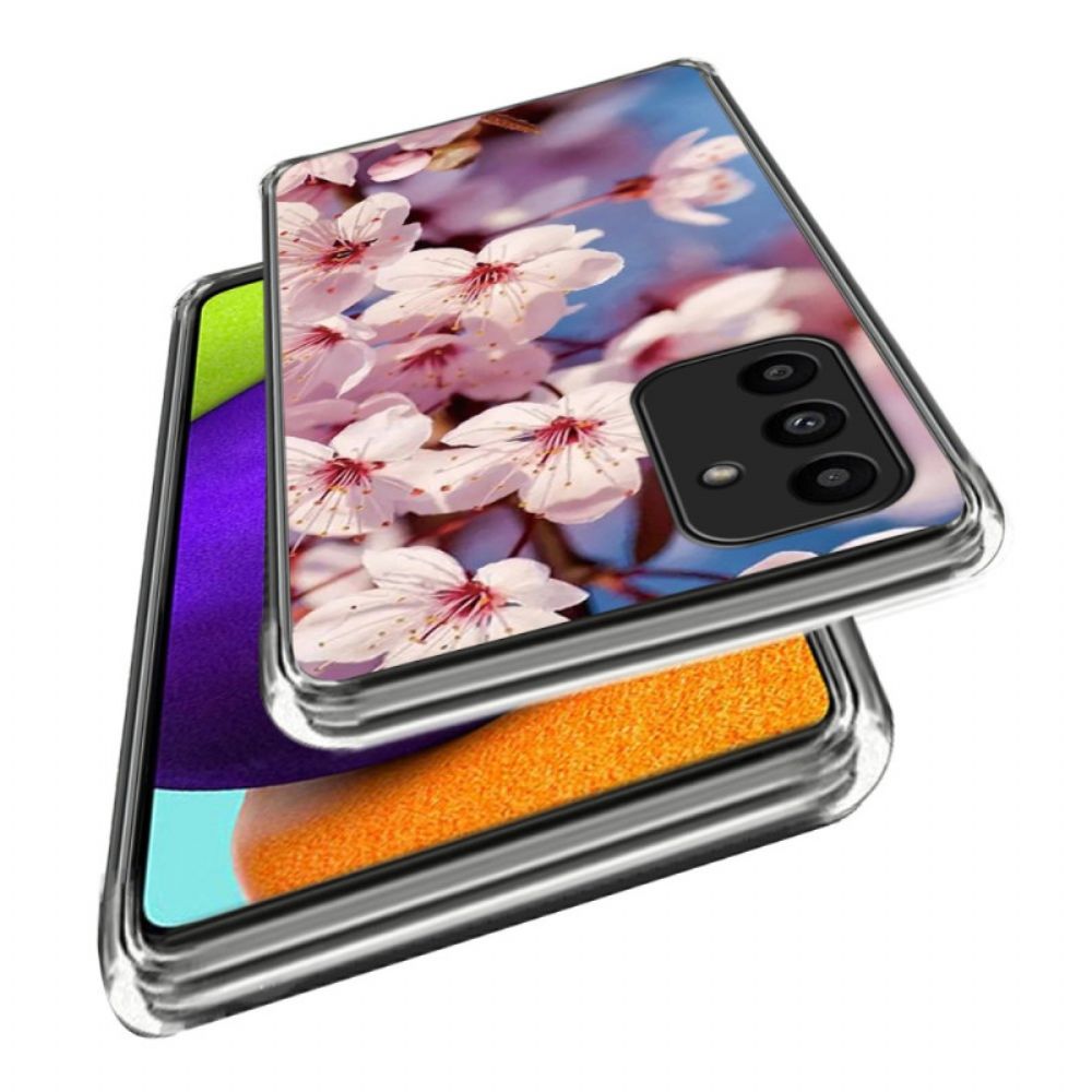 Cover Hoesje Samsung Galaxy A15 Telefoonhoesje Perzikbloesems