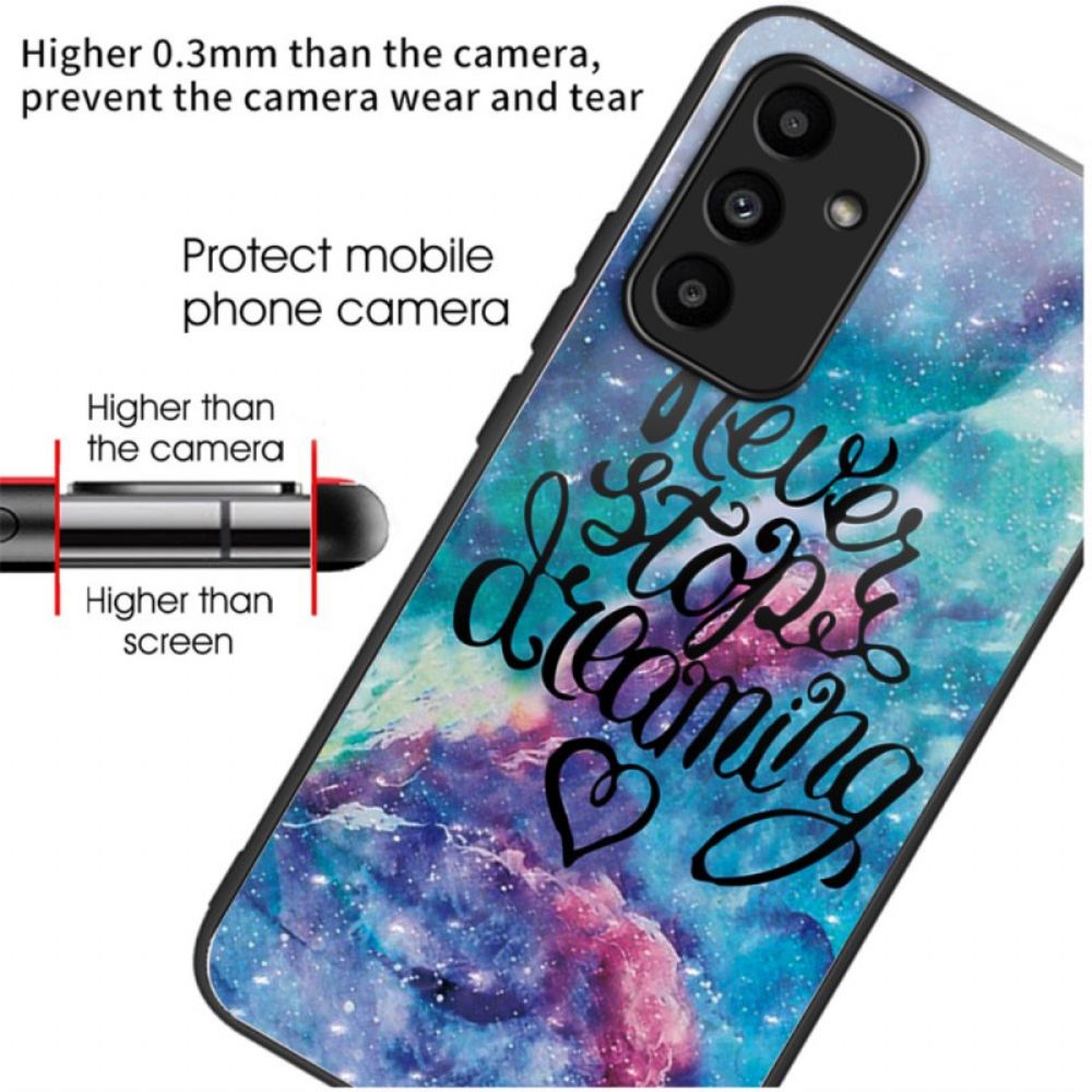 Cover Hoesje Samsung Galaxy A15 Telefoonhoesje Stop Nooit Met Dromen