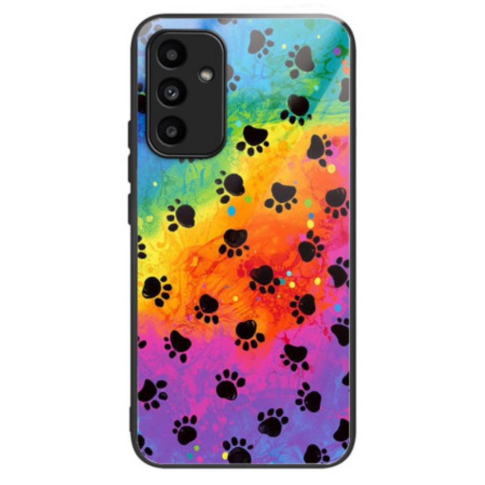 Cover Hoesje Samsung Galaxy A15 Telefoonhoesje Vingerafdrukken Van Gehard Glas