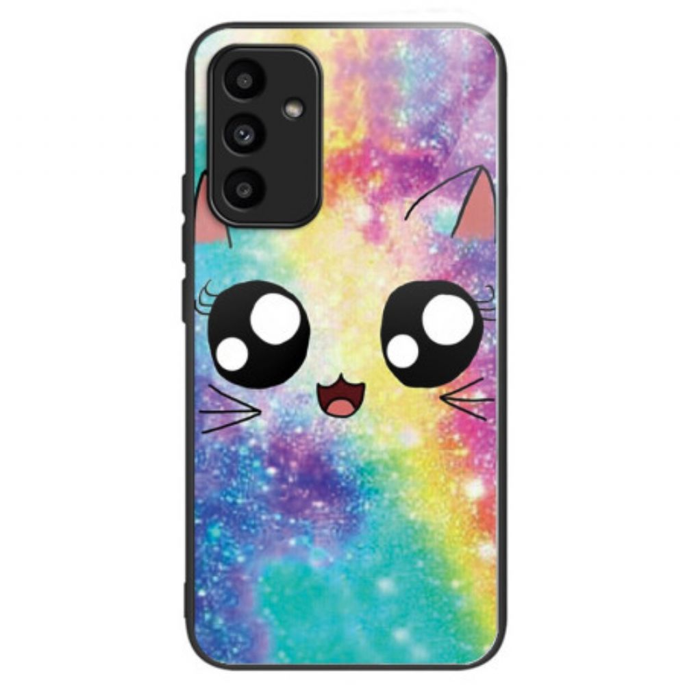 Hoesje Samsung Galaxy A15 Galaxy Cat Gehard Glas