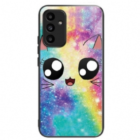 Hoesje Samsung Galaxy A15 Galaxy Cat Gehard Glas