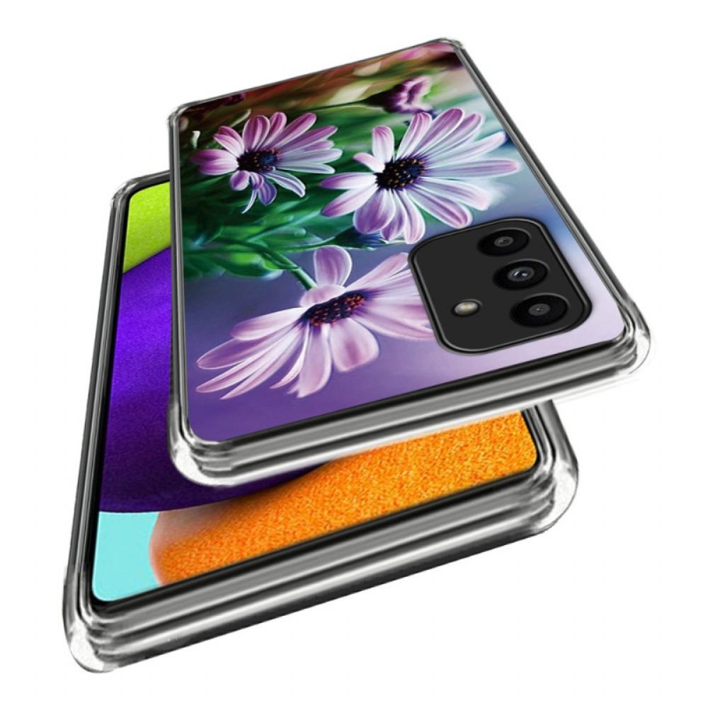 Hoesje Samsung Galaxy A15 Paarse Chrysanten