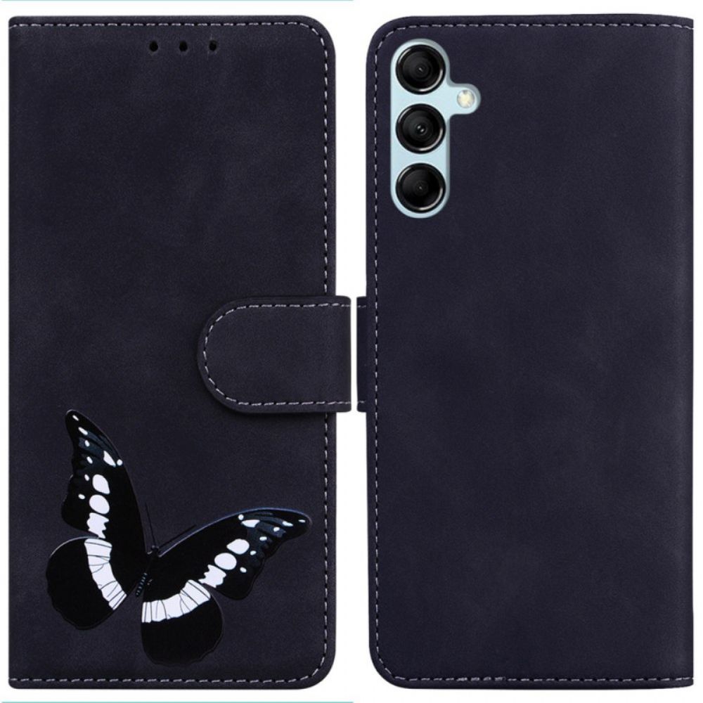 Leren Hoesje Voor Samsung Galaxy A15 Vlinderprint