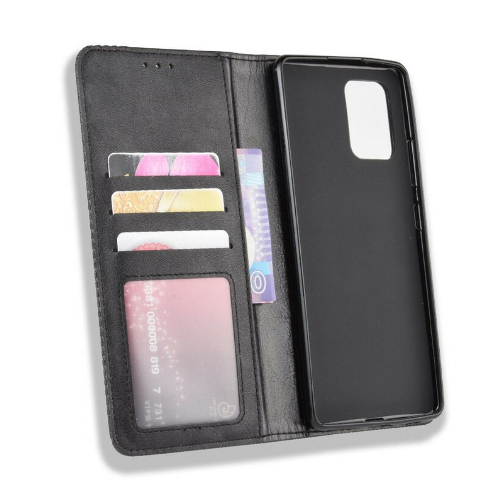 Bescherming Hoesje voor Samsung Galaxy S10 Lite Folio-hoesje Vintage Gestileerd Leereffect