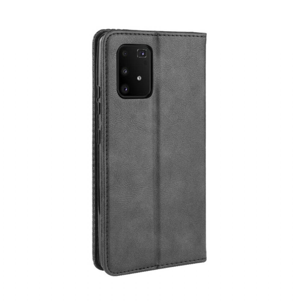 Bescherming Hoesje voor Samsung Galaxy S10 Lite Folio-hoesje Vintage Gestileerd Leereffect