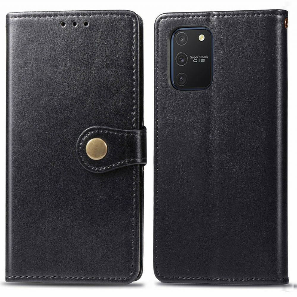 Folio-hoesje voor Samsung Galaxy S10 Lite Faux Leer En Vintage Sluiting