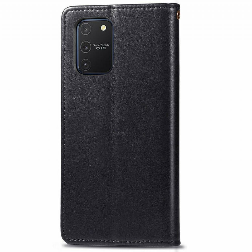 Folio-hoesje voor Samsung Galaxy S10 Lite Faux Leer En Vintage Sluiting